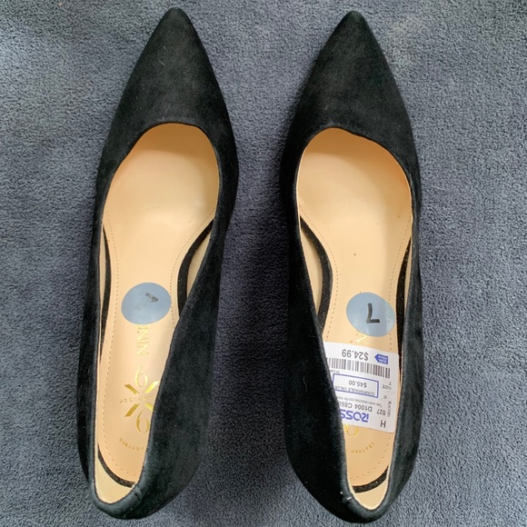 Nine West Abilyn Block Heel Pumps – Black Suede – Size 7M – New Without Box - Picture 4 of 5